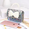 Dziewczyny Bowknot torebki Kobiety Pearl Butterfly Mini One ramię torebka torebka moda Perły Księżniczki Messenger Torby Portfel 1346 B3