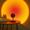 Wireless Sunset Projector Desk Lamp 5W Adjustable Lampshade Parlor Bedroom Restaurant Decor Atmosphere Table Light Rechargeable