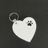 Sublimation en bois blanc porte-clés pendentif Double face transfert de chaleur Pet porte-clés sac décoration bricolage cadeau CCA7233