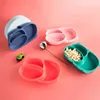 Miska dla niemowląt+łyżka+widelca karmienia żywności BPA darmowe kreskówkowe dania dla dzieci dania dla dzieci zbiór naczyń stołowych