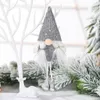 Kerstmis handgemaakte Zweedse Gnome Scandinavische Tomte Santa Nisse Nordic Pluche Elf Speelgoed met pailletten Hoedtafel Ornament Xmas Tree Decoraties