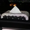 Capas de assento de carro Bling Strass Decoração Interior Caixa de Tecido de Cristal Air Vent Perfume Clipe Suporte de Telefone Acessórios Pingente2160