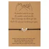 3st Simple Star Moon Sun Form Good Friend Armband Handgjorda Rope Chain Vänskap för Kvinnor Tjejer Smycken Gift