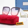 Modische Luxus-Designer-Sonnenbrille für Damen und Herren, hochwertige Outdoor-Drive-Brille, Strand, runder Goldrahmen, polarisierte Sonnenbrillen-Box