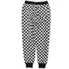 Aolamegs byxor män plaid checkerboard fleece tjocka byxor mens taktiska elastiska midja mode joggers sweatpants 210715