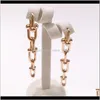 Модные серьги-гвоздики из титановой стали с шестью круглыми женскими U-образными длинными абзацами серьги Love Jewelry Xms2X3519182