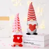 Articles de fête Saint Valentin Gnome en peluche Nisse scandinave fait à la main suédois Tomte décorations elfe maison Table ornement XBJK2201