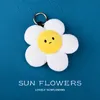 New Plush Sunflower Keychain Cute Sun Flower Car Key Chain Women Ladies Bag Pendant Accessories Keyring Girl Gift G1019