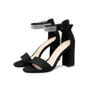 Sapatos de vestido Mulheres Sandálias Ankle Strap Grosso Gladiador de Verão Fashion Fashion Open Toe Sandal Plus Size 33-43