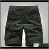 Vêtements Vêtements Drop Delivery 2021 Cargo Marque Haute Qualité Hommes Shorts Board Track Pocket Homme Pantalon Court 100Percentcotton Cargos Hommes Ijra6