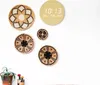 Horloges murales LED Table numérique horloge alarme miroir creux design moderne montre pour la maison salon décoration bois blanc cadeau 1284L