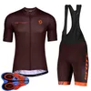 Verão Scott Team Mens Ciclismo Jersey Terno de Manga Curta Camisa Bicicleta Calças Bib Sets Quick Seco Respirável Pro Racing Roupas tamanho XXS-6XL Y21041038