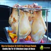 バーベキューのサースバーベキューアクセサリ210724で野菜を調理するためのバーベキューグリル喫煙者またはオーブンステンレス鋼の垂直ロースタースタンドのドリップパン