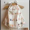 Jumpsuitsrompers Baby Kids Maternity Drop Delivery 2021 Baby Girls Rompers Backless Cake Bandage Bow Elastic Mermaid Arrow Tent Cactus Printe