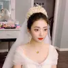 패션 럭셔리 크라운 웨딩 헤드 밴드 신부 Tiara Diadema 진주 쥬얼리 골드 컬러 헤어 액세서리 여성 헤드 피스