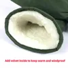 Winter Cotton Men's Gloves Army Green Ski Cycling Outdoor Mountaineering Work Daily Thickened Mittens To Keep Warm Women 220106