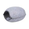 Felt Cat Bed Cave Cat Kitten House With Cushion Zipper Design Fish Mouth Nest Drop 210722