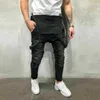 Mens rippade denim jeans män mode våren höst overall dungarees bib byxor jumpsuit casual byxor 210723