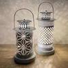 Hollow Wind Lanterns Iron Craft Hollow Dekorativ Ljusstake LED Candle Lights DIY Festival Party Home Decor Daj333