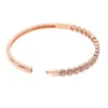 Rose Gold Color Clear Cz Charm Bracelets & Bangles for Women Star with Moon Wedding Bangle Jewelry Wholesale Pulseras Q0720