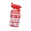 Gift Wrap Christmas Bags With Ribbon Santa Claus Xmas Tree Waterproof Packing Happy Year Bag Decoration Candy