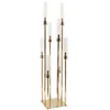 Tło weselne Stick 12 Heads Candelabra Wedding Aisle Decor Gold Tall Event Tabela Centerpieces na stoiska ślubne SN6247