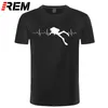 REM Scuba Dive Heart Beat Miglior regalo per subacqueo T-shirt estive maniche corte morbide T-shirt da uomo T-shirt in puro cotone 210409