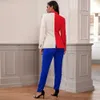 Ocstrade Summer Fashion Sexy Matching Two Piece Set Femmes Bleu Blazer à manches longues et pantalons 2 tenues de club 210527