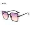 Sunglasses Boyarn 2021 Square Big Frame Sun Glasses Fashion Eyeglasses Street Women UV400 Plastic Adult Cn(origin) 5269