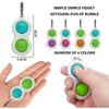 100 pz / DHL Push Bubble Semplice Dimple Chiave Anello Fidget Giocattoli Portachiavi Keychain Bambini Adulto Novel Squeeze Bolle Puzzle Finger Fun Gioco Fidget Giocattolo Giocattolo Stress Silver H2106