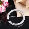 Bangle Fashion Simple Men Women Cool Silver Plated Twisted Round Cuff Party Casual Jewelry 2021 Opened Hand Bracelet