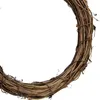 Dekorativa Blommor Kransar Rattan Krans, Twigs Wreath Diy Vine Dekorationer för ytterdörrmur hängande, 7,9 tum,