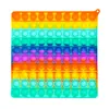 2022 Große Größe Jumbo Sensorie Zappel Blase Poppers Board Sensory Toys Krawatte Dye Rainbow Push Bubbles Popper Puzzle mit Karabiner Einfache Schlüsselanhänger Finger Spiel H41i9at