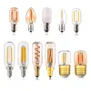 Żarówki Mini rurowy Vintage Lampa LED E12 E14 E26 E27 śruba żarówka Edison żarówka 110 V 220 V Ciepły biały żyrandol T28 T25