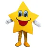 Performance Yellow five-pointed Star Mascot Costume Halloween Christmas Fancy Party Cartoon Character Outfit Suit Adult Women Men Dress Carnival Unisex Adults