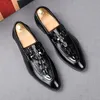 2023 designer mens dress shoes luxury Crocodile pattern loafers wedding Groom Casual Footwear EUR size: 38-44