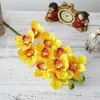 2021 Gerçek Dokunmatik 3D Baskı Yapay Cymbidium Orkide Çiçek Lateks El Ev Düğün Dekorasyon için Simülasyon Çiçek hissediyorum