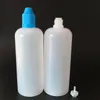 薄いチップと子供の蓋4oz Pe Dropperエッセンシャルオイルボトルプラスチックeジュース包装容器120ml 1500ピースロットのバルクストック