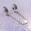 925 Sterling Silver Arcs of Love Regnbågsfärg Säkerhetskedja Charm Passar europeisk Pandora Style Smycken Pärlor Armband