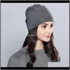 Beanie/Skull Caps Hats, Scarves & Gloves Aessoriesfashion Lady Knitted Woolen Femal Cap Female Hood Warm Knitting Hats For Fashion Wool Hat W