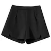Plus Size 3XL Chiffon Shorts Women Summer Thin High Waist Black White Short Femme Elegant Office Suit Womens C6157 210724