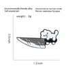 Kreskówka Cute Kot Knife Śmieszne Sztylet Kształt Kobiety Broszki Prostota Pop-Enamel Pin Lapel Odznaki Broszka Biżuteria Wykwintna osobowość