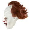Nuovo film in silicone Stephen King's It 2 Joker Pennywise Mask Full Face Horror Clown Maschera in lattice Halloween Party Orribile Cosplay Prop Maschere Auto