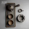 Gruba ceramika Ciepła piec herbaty w stylu japońskim handmade vintage er garnek ceramiczny zestaw kung fu 210813