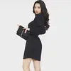 Winter OL Blazer Kleider Korea Damen Langarm einreihig Fahsion Büro für Frauen Formelle Kleidung 210602