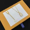 Luxe ketting hanger voor vrouwen mode diamanten kettingen sieraden hanger liefde en slotvorm ontwerp zeer kwaliteit goud zilver 238d