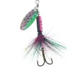 Spinner Fiske Lures Shone Metal Sequin Trout Sked med fjäderkrokar för karpfiske 1176 Z2