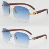 كامل البيع T8100905 عالي الجودة الأزياء نظارة شمسية منحوت