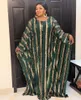 Этническая одежда дасики полосатые абайя 2 кусочки установлены на халат длинное мусульманское платье и размеры африканские платья для женщин с блестками.