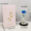 Couvercle en verre doré Fleur Rose Fleur Saint Valentin Cadeau de la Saint-Valentin conduit Éternelles Roses Fleurs Nom de Noël Day Mère Présence Ornement Ornement BH5654 WLY